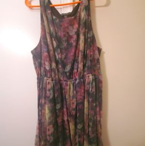 Forever21 floral mesh on black dress